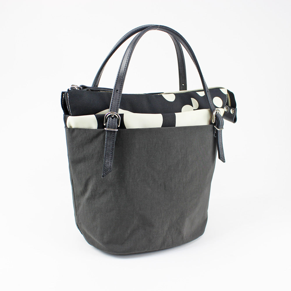 PORTE PORTA-ポルテポルタ- 日本製 本革付属 本革ハンドルナイロンバッグ(S) 0340