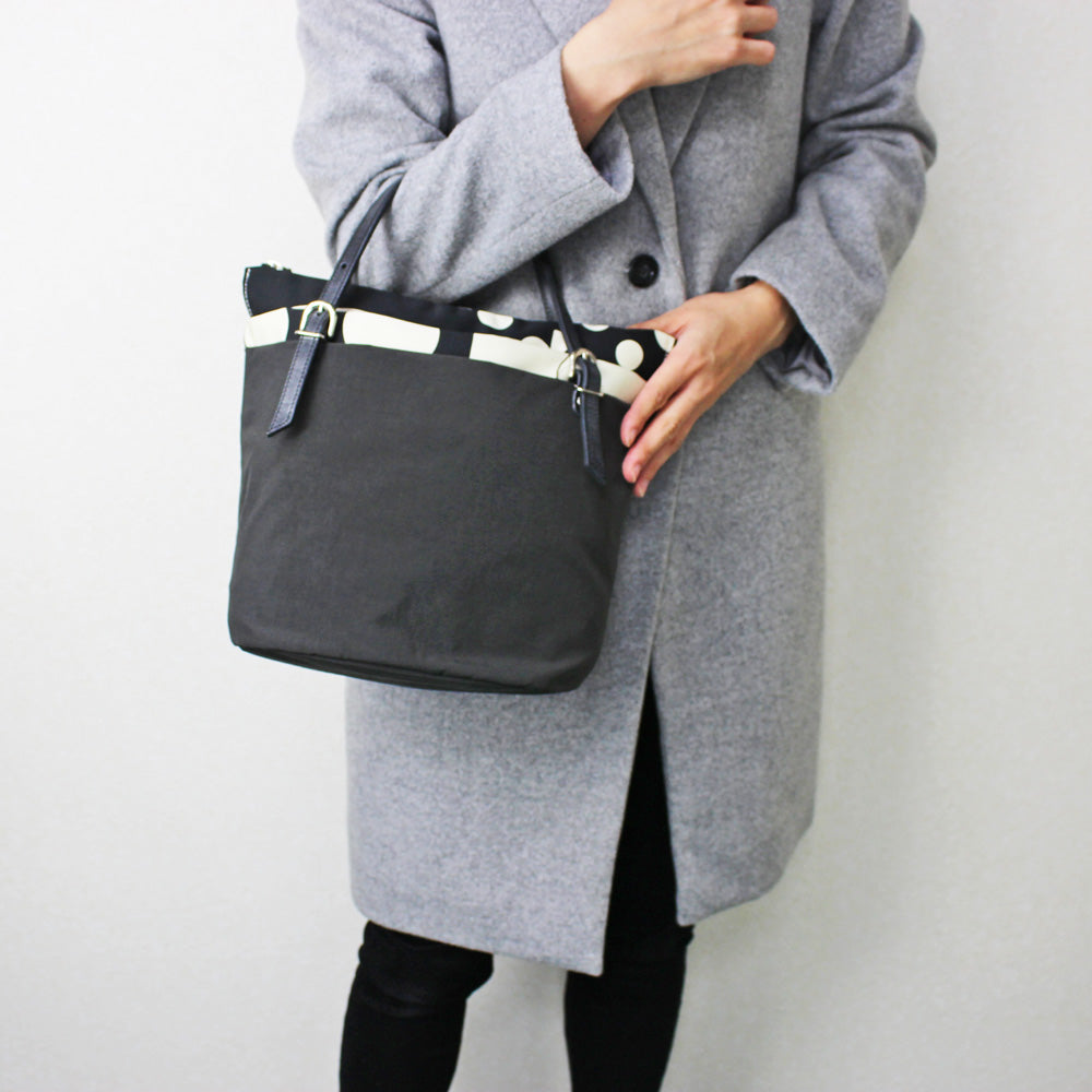 PORTE PORTA-ポルテポルタ- 日本製 本革付属 本革ハンドルナイロンバッグ(S) 0340