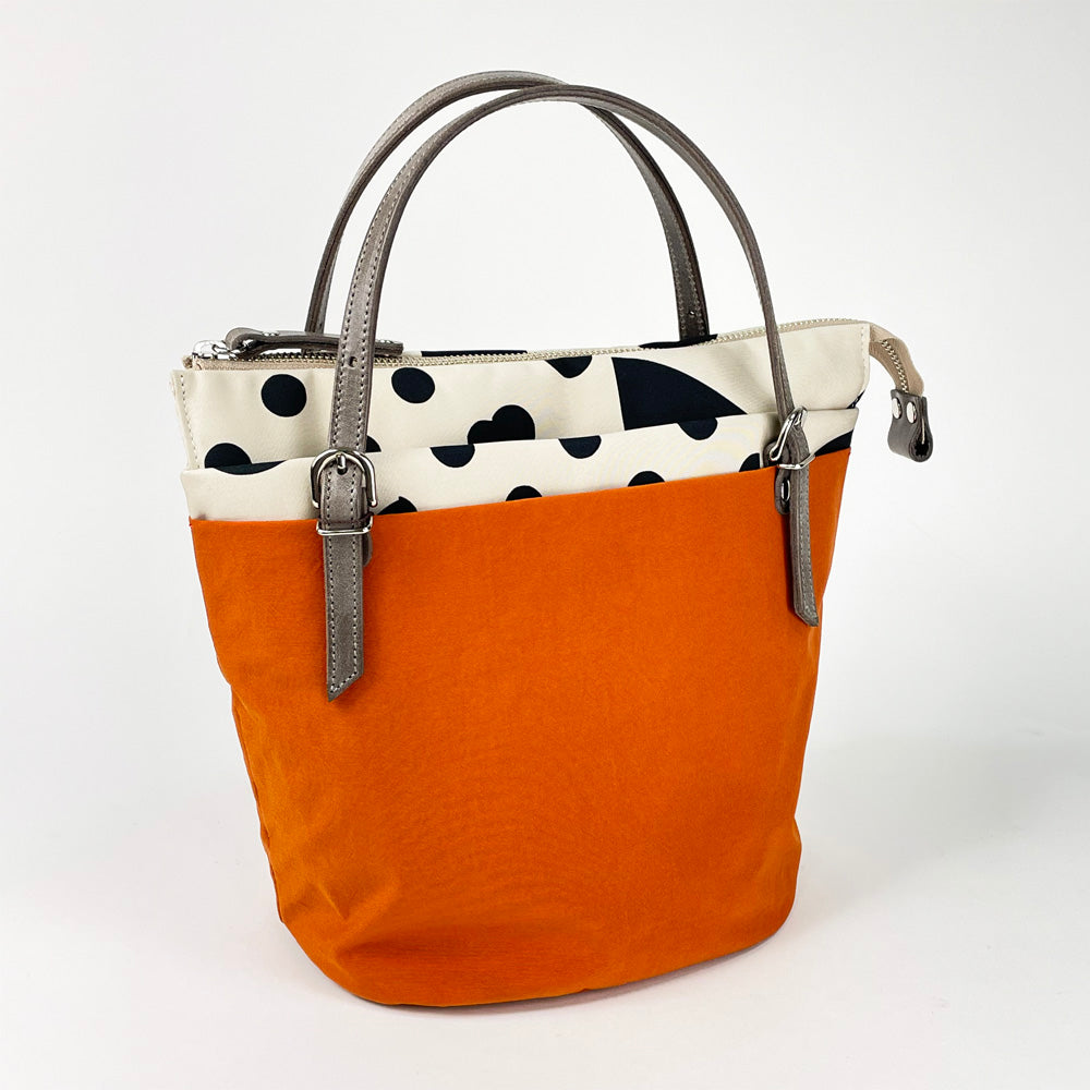 PORTE PORTA-ポルテポルタ- 日本製 本革付属 本革ハンドルナイロンバッグ(S) 0340