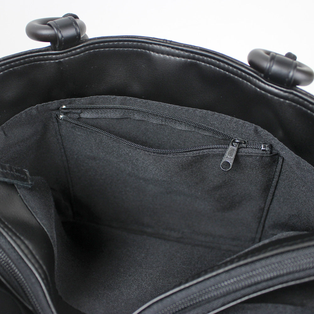 日本製 花柄牛革型押しハンドバッグ  A326