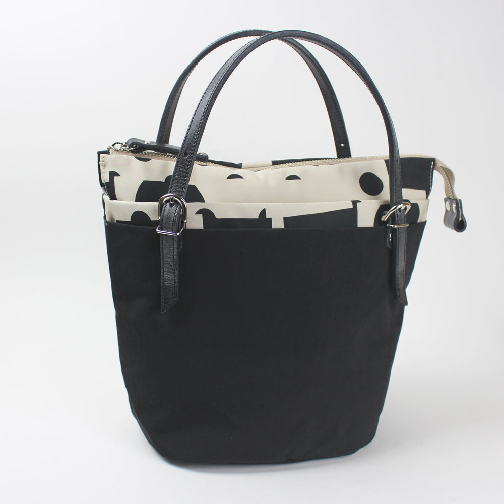 PORTE PORTA-ポルテポルタ- 日本製 本革付属 本革ハンドルナイロンバッグ(S) 0340