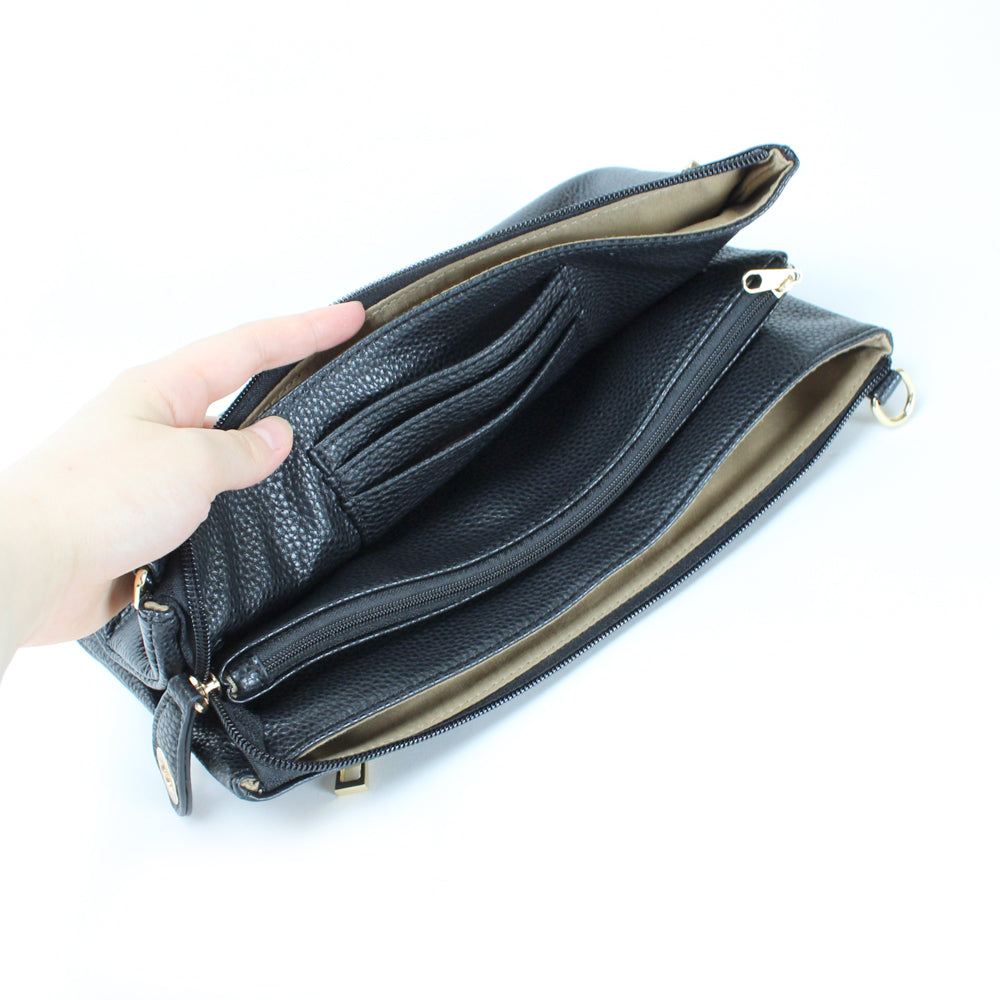 本革付属2WAYお財布ポシェット(クラッチ&ショルダーバッグ)B010