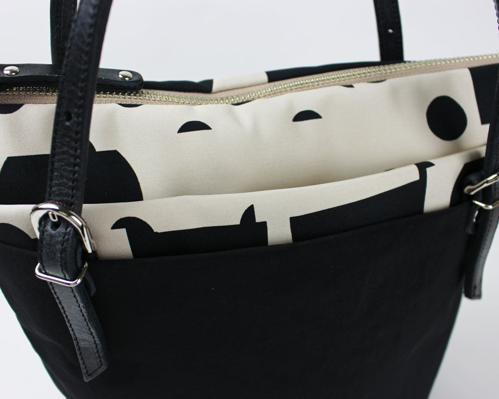 PORTE PORTA-ポルテポルタ- 日本製 本革付属 本革ハンドルナイロンバッグ(S) 0340