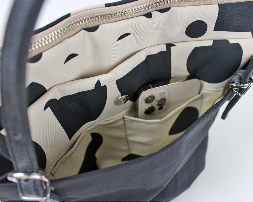 PORTE PORTA-ポルテポルタ- 日本製 本革付属 本革ハンドルナイロンバッグ(S) 0340