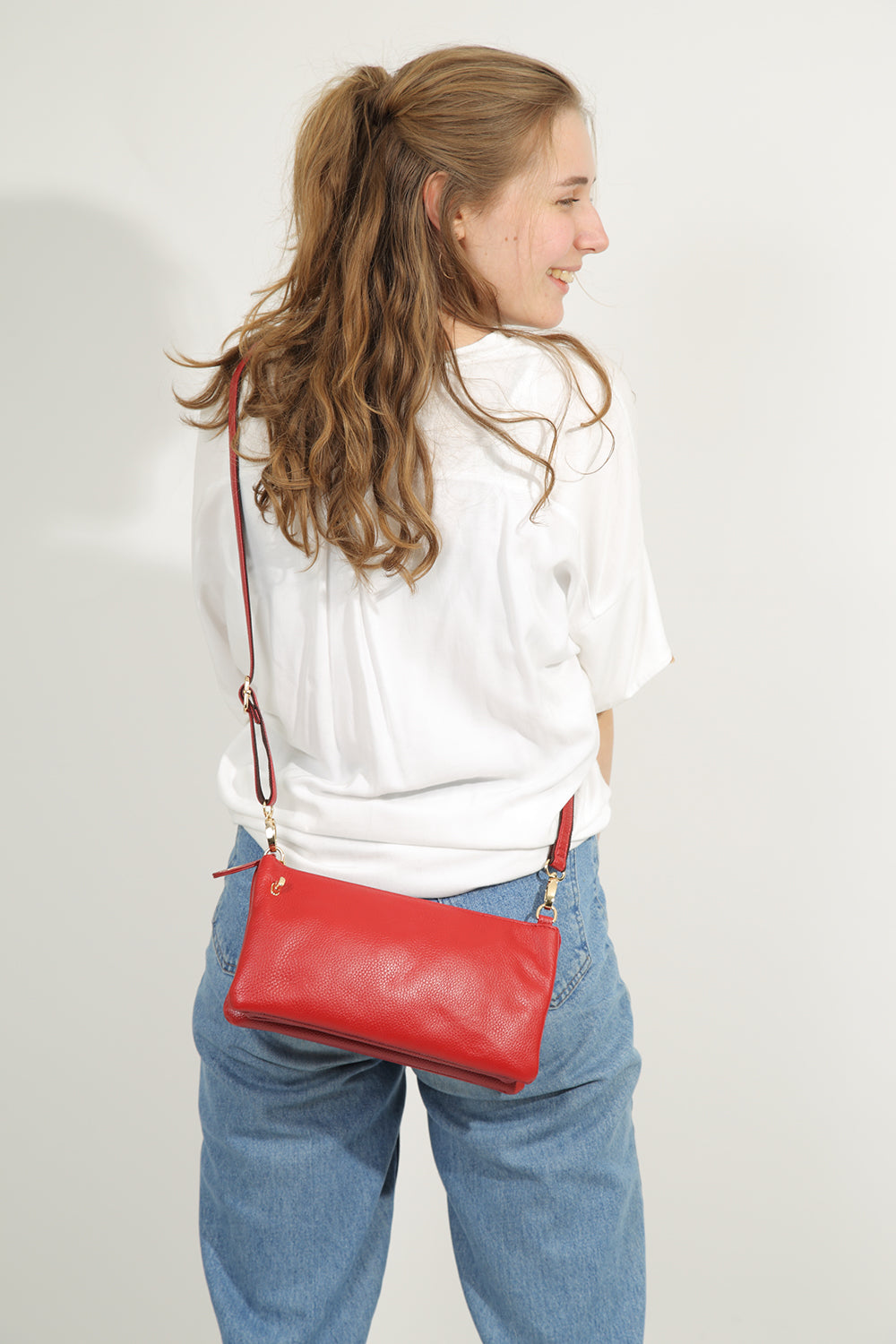 本革付属2WAYお財布ポシェット(クラッチ&ショルダーバッグ)B010