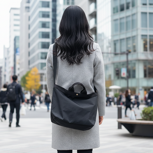 《PORTE PORTA》【日本製】オックスナイロン2WAYバッグ(M) 0323