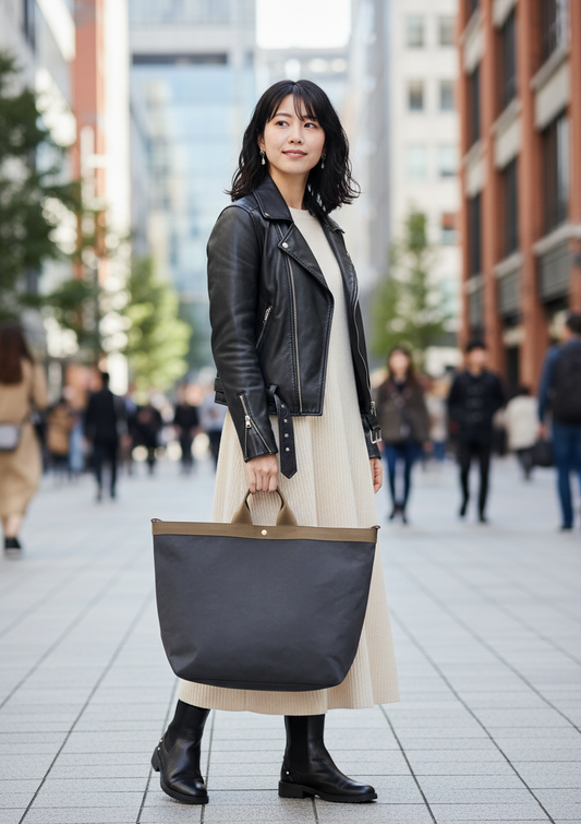 《PORTE PORTA》【日本製】オックスナイロン2WAYバッグ(L) 0331