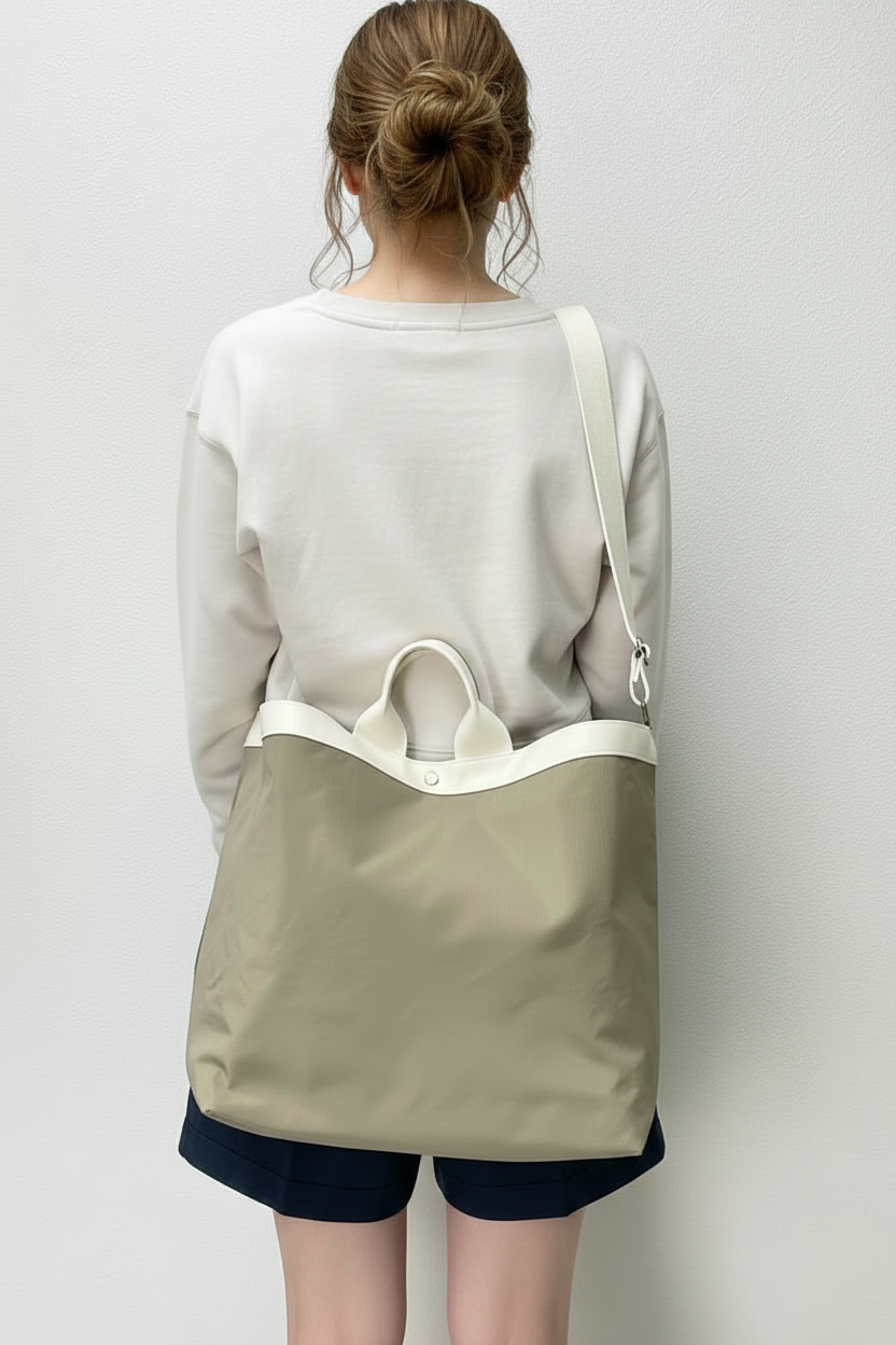 《PORTE PORTA》【日本製】オックスナイロン2WAYバッグ(L) 0331