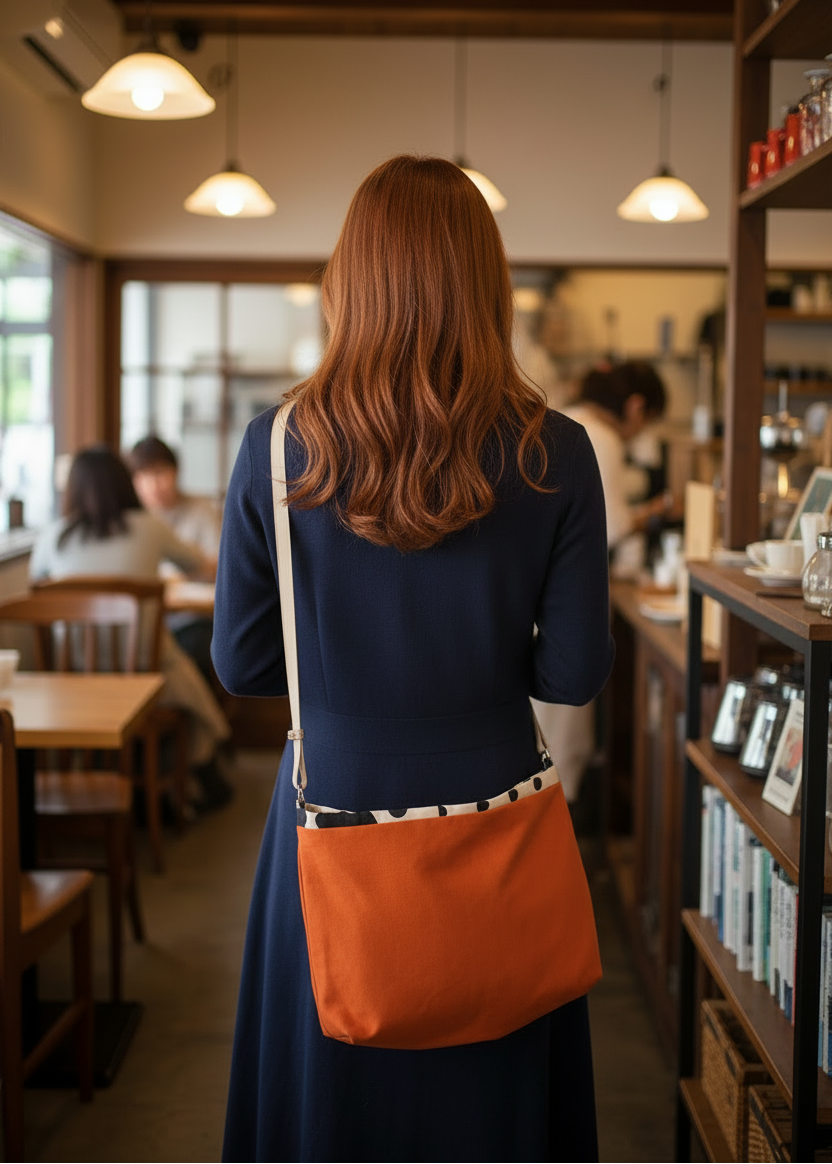《PORTE PORTA》【日本製】本革付属 ナイロンショルダーバッグ 0348