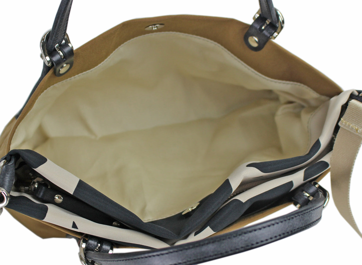《PORTE PORTA》【日本製】本革付属 ナイロン２WAYバッグ 0364